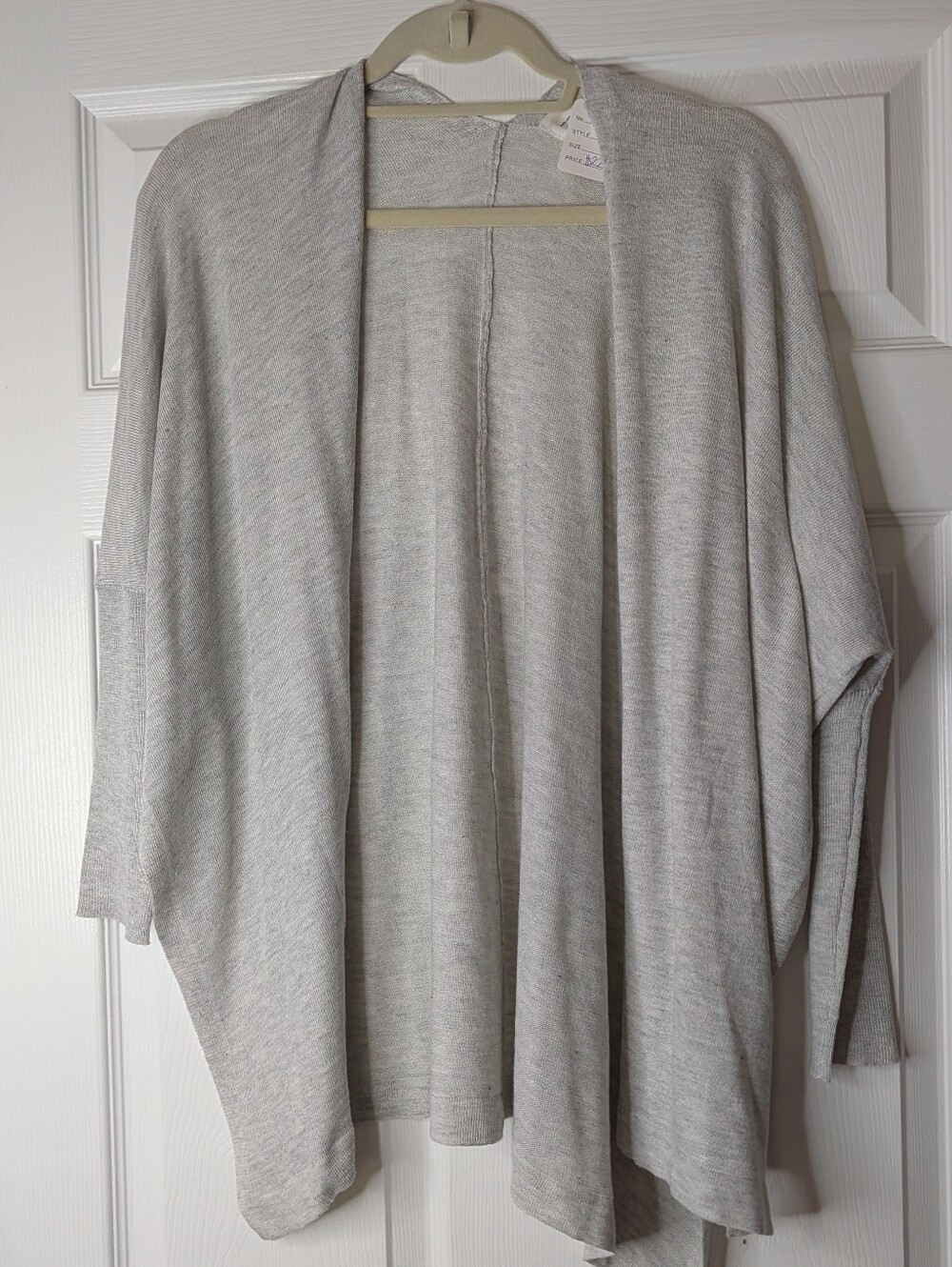 It’s a Beautiful Day to Leave Me Alone Gray Poncho Cardigan Sweater S Oversized